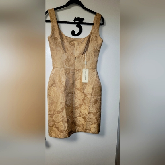 Dolce & Gabbana Dresses & Skirts - Dolce & Gabbana Tan Floral Mini Dress